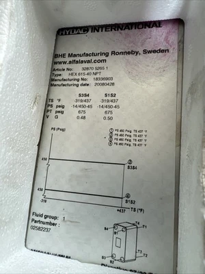NEW Hydac 615-40
