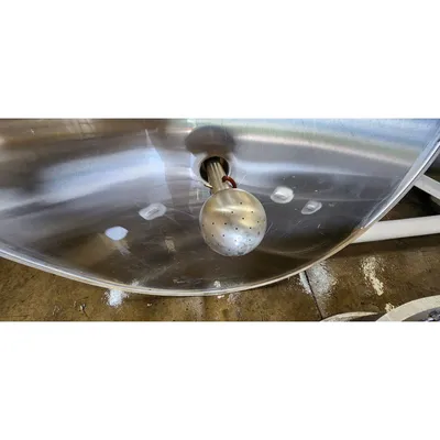 Used Stainless Steel Liquid Strainer Tank 395 Gallon Capacity w/ CIP spray ball