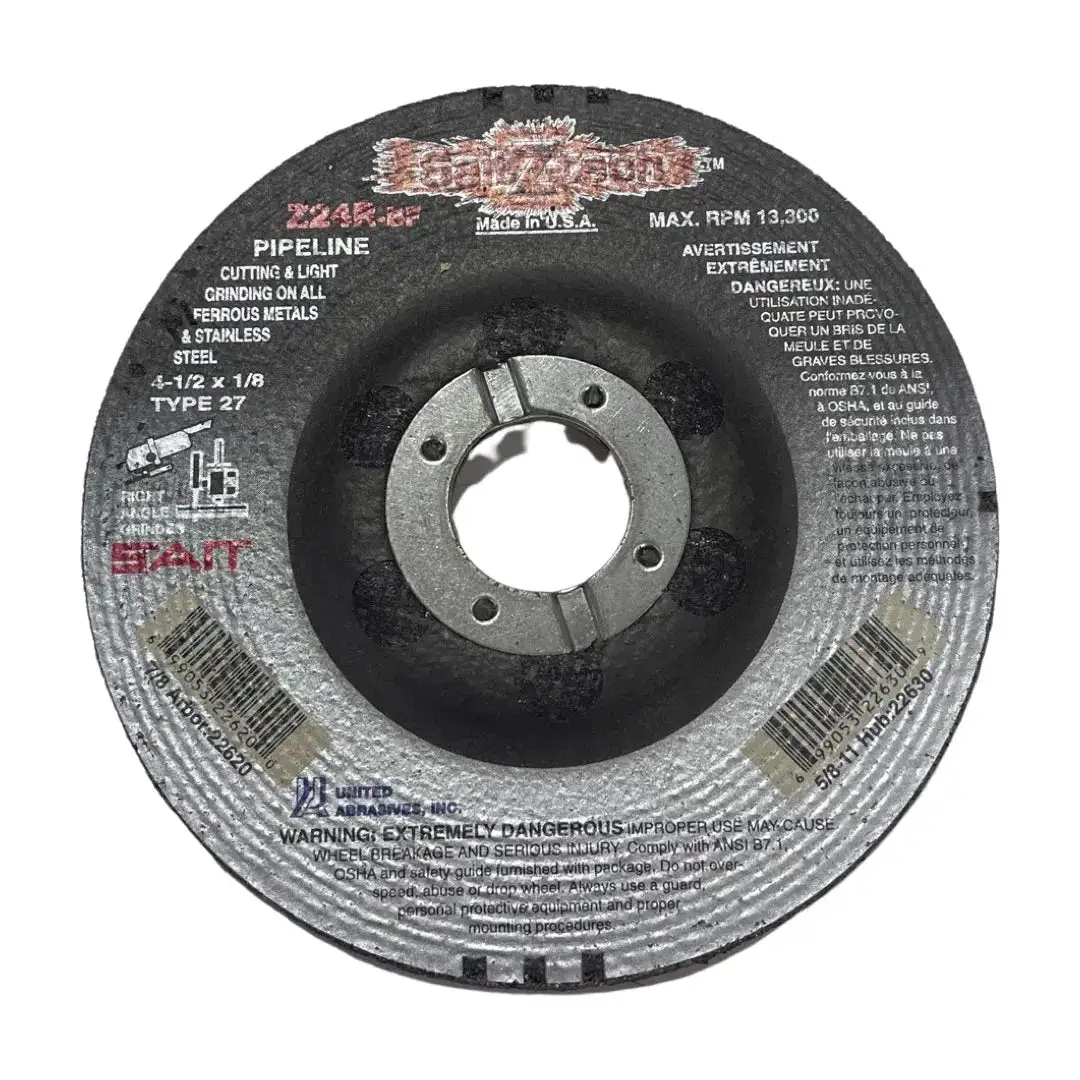 SAIT Z-Tech 4-1/2" x 1/8" x 7/8" Cut Off Wheel Zirconium 24 Grit T27 10 Pack