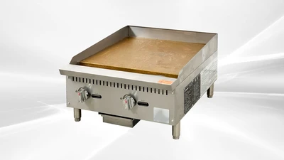 171-0457 24" 2 Burner Natural Gas Manual Griddle