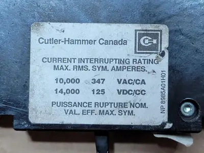 USED CUTLER-HAMMER GBH1015