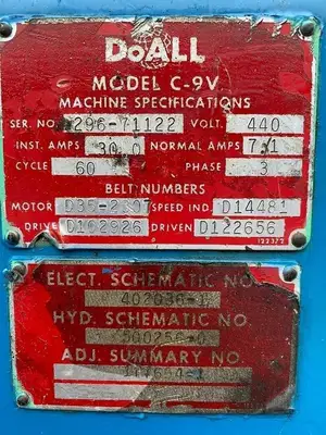 USED DOALL C-9V