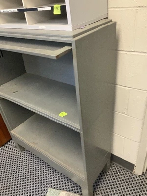 Metal bookshelf cabinet