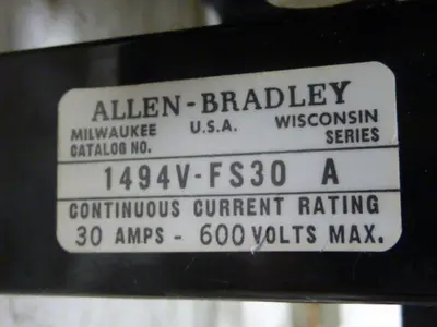 USED ALLEN BRADLEY 1494V-DS30 SER A