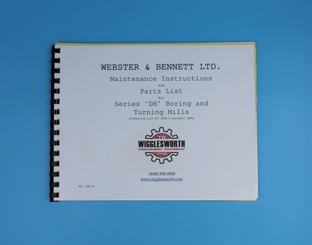 NEW WEBSTER & BENNETT DH Manual