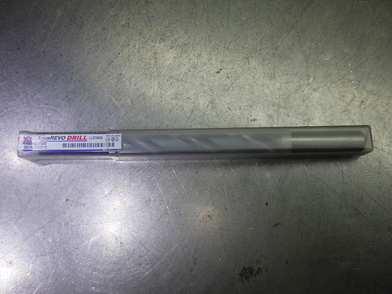 Nachi AquaREVO 15.8mm Coolant Thru 8xD Carbide Drill AQRVD0H8D1580 (LOC2104A)