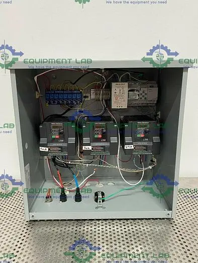 Used HOFFMAN ENCLOSURE W/ 3 TECO WESTINGHOUSE L510 AC DRIVES & IDEC FL1F SMART RELAY Electronics & Components | Equipment Lab #486021