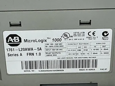 USED ALLEN BRADLEY 1761-L20AWA-54