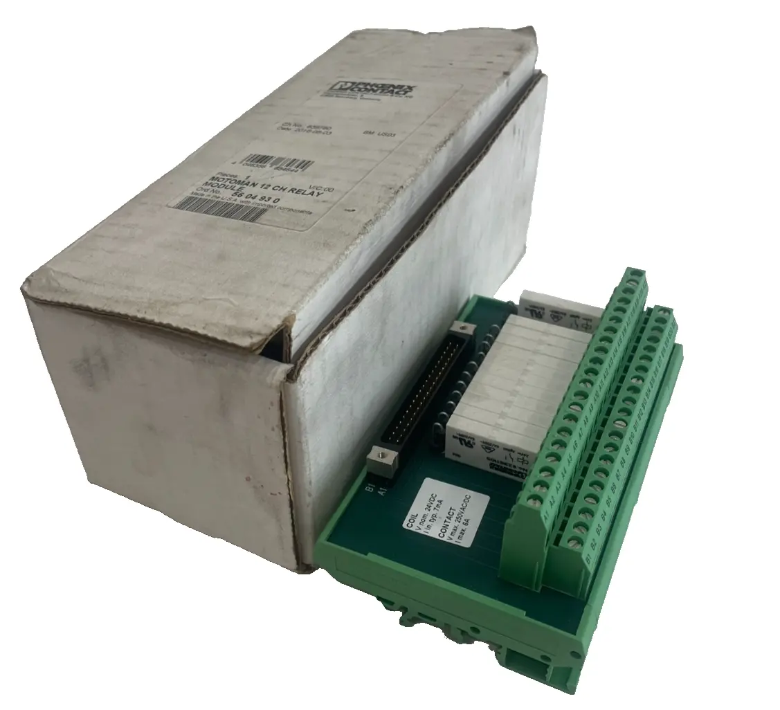 NEW PHOENIX CONTACT 56 04 93 0 MOTOMAN 12 CH RELAY MODULE 5604930