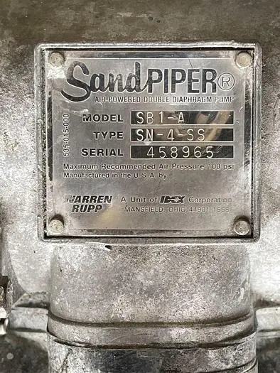 Used SANDPIPER MODEL SB1-A Pumps | P & K Equipment Inc. #466502