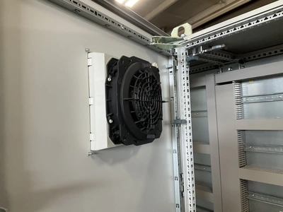 Rittal industrial 2-door electrical cabinet, approx 67-1/2”W x 20” x 78-3/4”T, used