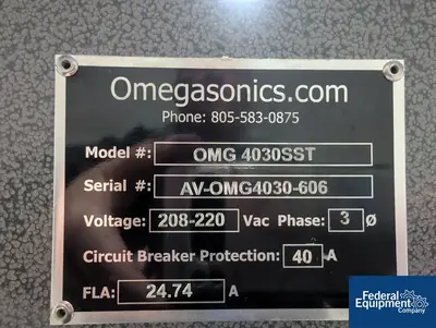 USED Omegasonics OmegaSonics SST4030 Ultrasonic Parts Cleaner