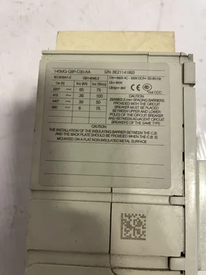 Allen-Bradley 140MG-G8P-C30-KA 3 Pole 30A Instantaneous Trip Circuit Breaker