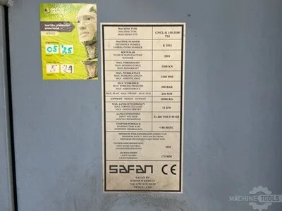 Used 2001 SAFAN DARLEY CNCL-K 150 3100 Press Brakes NL | Mach 4 Metal #1326877