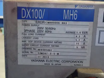 USED YASKAWA MOTOMAN MH6