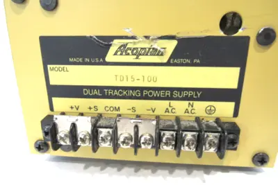 USED ACOPIAN TD15-100 POWER SUPPLY TD15100