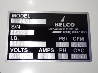 BELCO BM 2020 Used Blister Sealers | PlastiMach Corp (8)