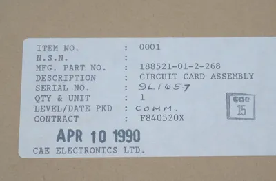 NEW CAE ELECTRONICS 188521-01-2-268 CIRCUIT CARD 188521012268