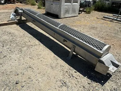 Conveyor, Screw, 6" x 10', Stainless Steel, With Drive, #5880239