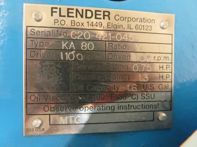 Flender Himmel type KA80, ratio 109.41:1Gear Drive