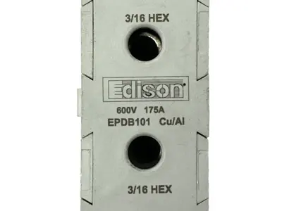 Used Edison Power Distribution Block 3/16" 600V 175A Terminal Blocks Michigan US | Maverick Industrial Sales #1402207