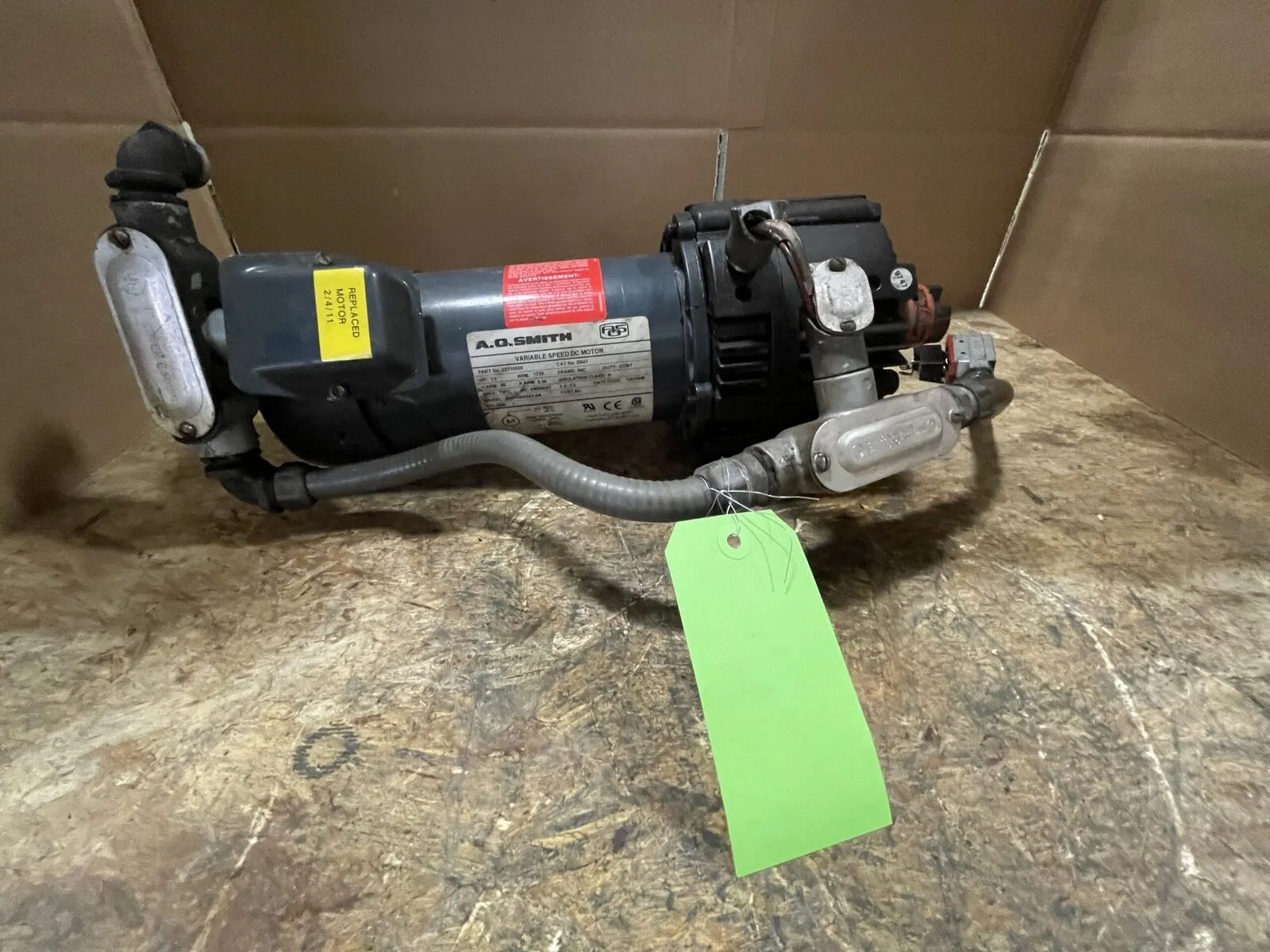 Warner Electric 5370-273-027 Clutch Brake w/ 1/2 HP Variable Speed DC Motor 90V
