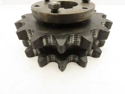 Double Roller Chain Sprocket 15-Tooth 1.25" Pitch 2" Bore