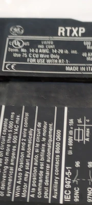 Used GE OVERLOAD RELAY RT1F Relays & Switches Arizona US | ASSET CONVERSION SPECIALISTS, INC. #1319470
