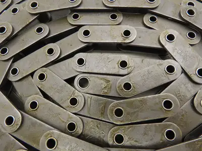 C-2050 Double Pitch Hollow Pin Roller Chain Conveyer 1.25" 10 Ft Length