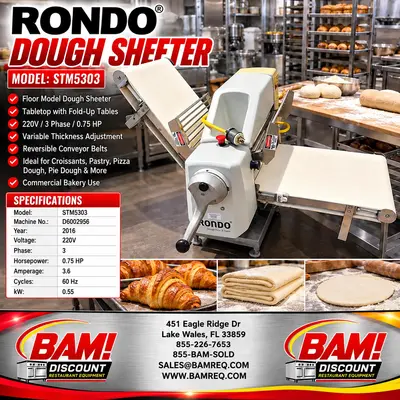 Used RONDO STM5303 Dough Sheeters & Presses Florida US | BAM Discount Restaurant Equipment #1494050