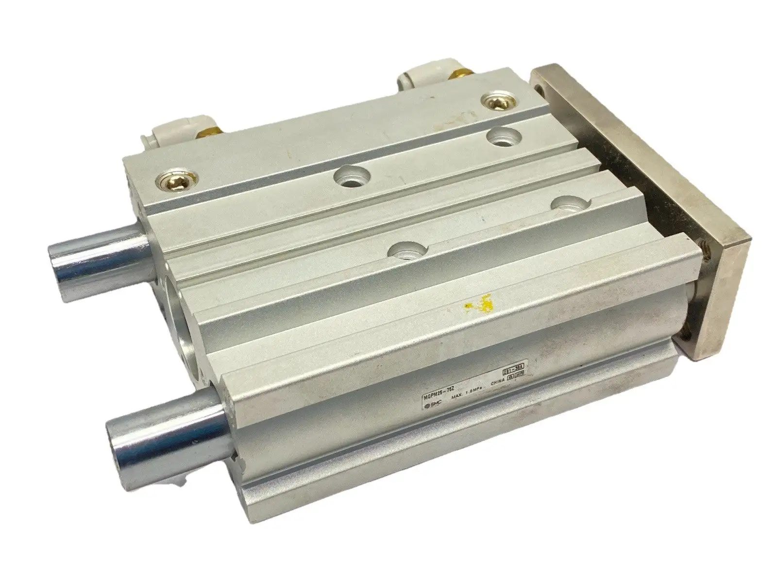USED SMC COMPACT GUIDE CYLINDER, 25MM BORE, 75MM STROKE