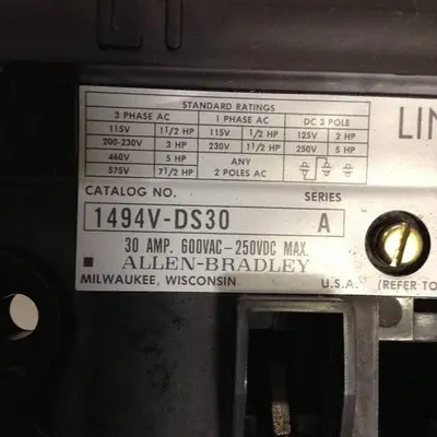 USED ALLEN BRADLEY 1494V-DS30 SER A