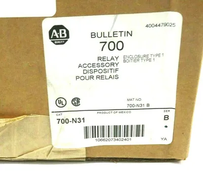 NEW SEALED ALLEN BRADLEY 700-N31 RELAY SER. B 700N31