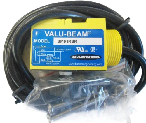 Banner Engineering SM91RSR 25288 Valu-Beam Sensor Receiver, Range 3 m Cable Load [New]