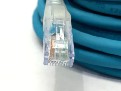 USED ALPHA WIRE ETHERNET CORDSET RJ45M/M12F 10M