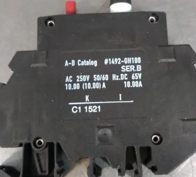 Allen Bradley 1492-GH100 Ser. B 10A Circuit Breaker Loc4E40