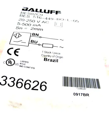 NEW BALLUFF BES 516-449-BO-L-05 INDUCTIVE SENSOR BES516449BOL05
