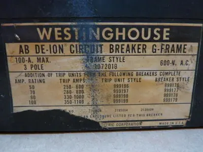 USED WESTINGHOUSE 1072019