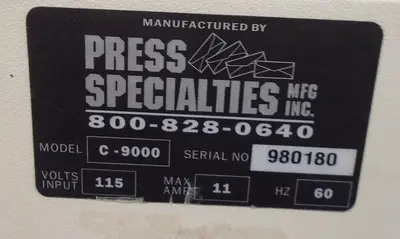 USED PRESS SPECIALTIES C-9000