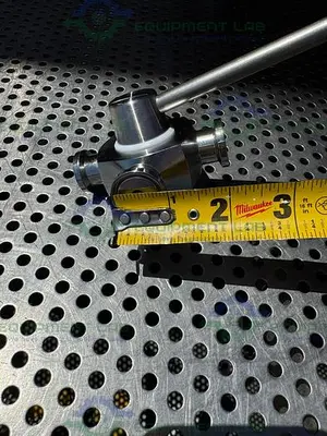 USED GE HEALTHCARE SALVI DN6 975 4-WAY 316 VALVE 18-5757-01 W/1/4" SANITARY FITTING