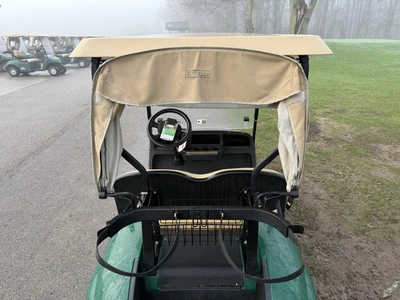 (1) 2017 E-Z-Go golf cart with a Kawasaki gas engine, model 625111G01, includes canopy, ball cover, ...