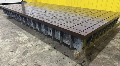 78" x 158" x 15" PORTAGE GRID TYPE LAYOUT SURFACE TABLE. STOCK # 2201319