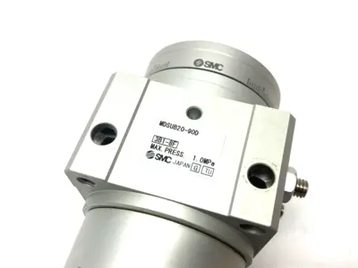 USED SMC DOUBLE VANE ROTARY TABLE CYLINDER 90-DEGREE SIZE 20