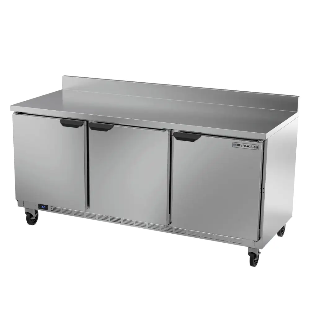 Beverage-Air WTR72AHC-FIP 72" Worktop Refrigerator W/ (3) Section, 115v