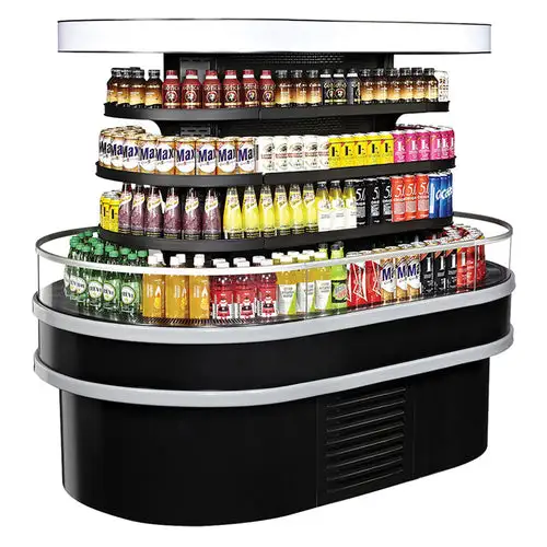 Turbo Air TIOM-20RSRB-N 48" Vertical Island Open Air Cooler w/ (4) Levels, 220v/1ph