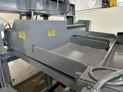 72" x .250" PAXSON HYDRAULIC PEELER TABLE WITH TENSION STAND. STOCK # 0106123