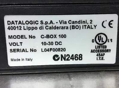Datalogic C-Box 100 Connection Box Controller N2468 3B