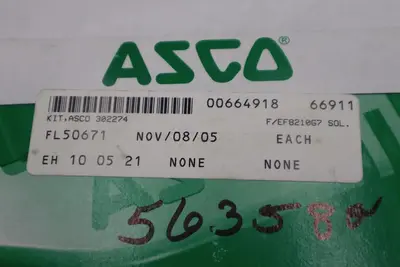 NEW Asco 302274 2-Way Internal Solenoid Valve Rebuild Kit STOCK G815A