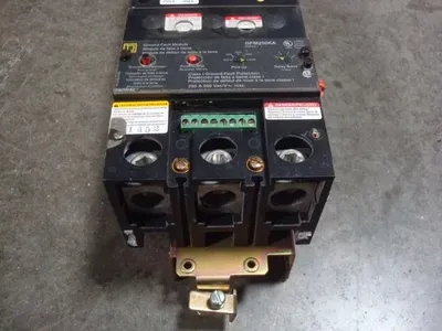 Square D KI36225G I-Limiter Circuit Breaker w/ GFM250KA Ground Fault Module Used