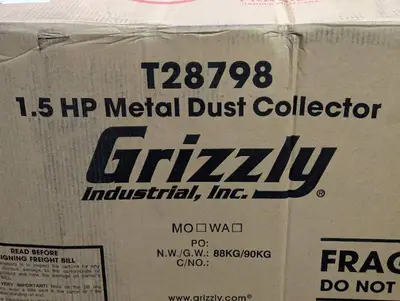 Grizzly Industrial 1-1/2 HP Metal Dust Collector - Heavy Duty